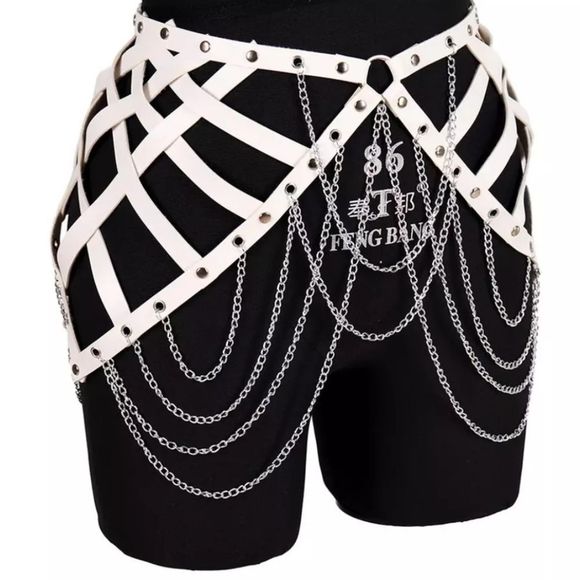 NWOT White Waist Harness Belt main image 6
